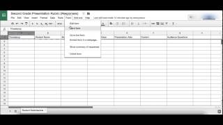 Using a Google Form as Rubric