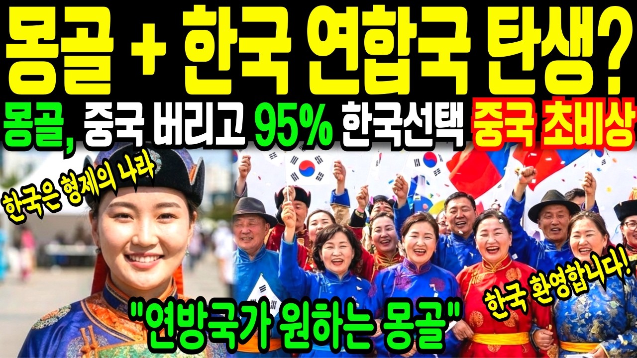 몽골이 중국 버리고 한국 선택｜95% 찬성, 중국 3% 굴욕…340만 명의 선택｜
