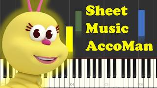🐛🎹 Learn The Yellow Caterpillar - Boogie Bugs with Piano Sheet Music!