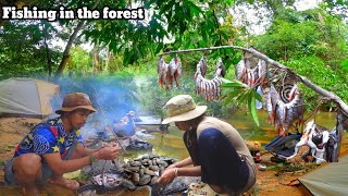 Camping Adventure to fish in the forest with my wife.