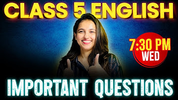 Class 5 English Christmas Exam | Important Questions  | Exam Winner Class 5