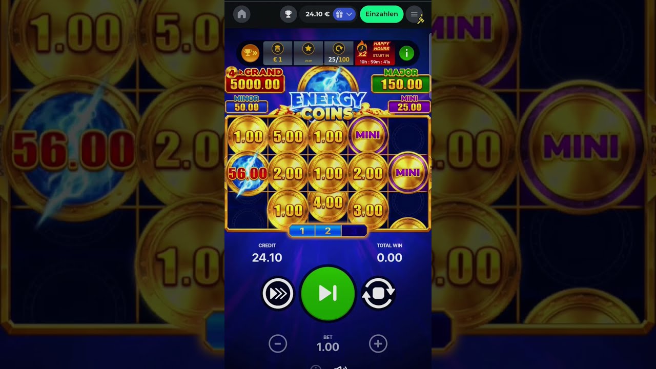Energy Coins 150€ Win from 5€ #Energycoins #gambling #gamble #gambler #slots #slotsmachine #betonred