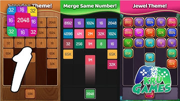 Merge Numbers - 2048 Blocks Puzzle Game Gameplay #1 All Levels (Android, IOS)
