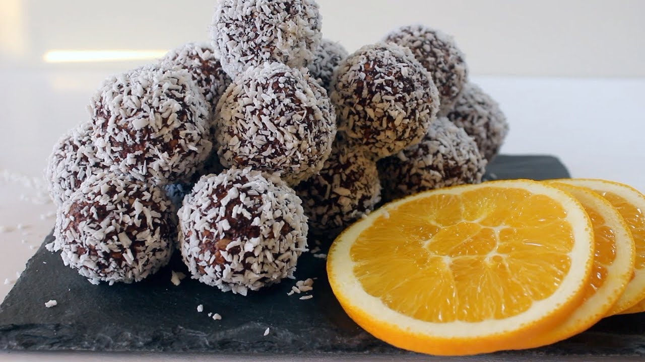 Cocoa Oat Balls with Orange Juice and Coconut YouTube