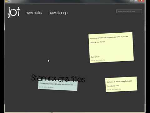 Jot - C# Sticky Note Application