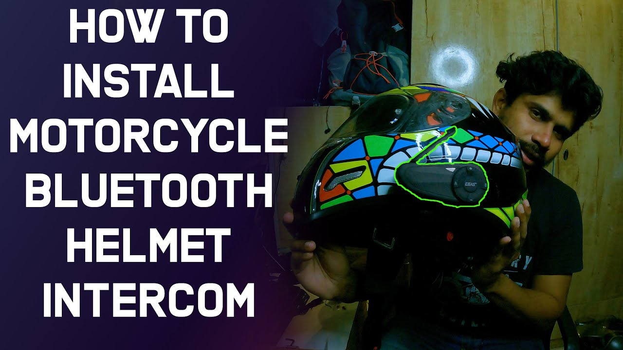 Helmet Intercom Headset installation EJEAS Q7 | How To Install Motorcycle Bluetooth Helmet Intercom