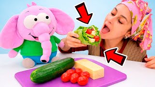 Reyhan Abla Ve Fil Necati Güne Neşeli Bir Başlangıç Yapıyor Sandviçler Hazırlıyor Eğlenceli Video.