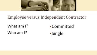 Employee versus independent contractor
