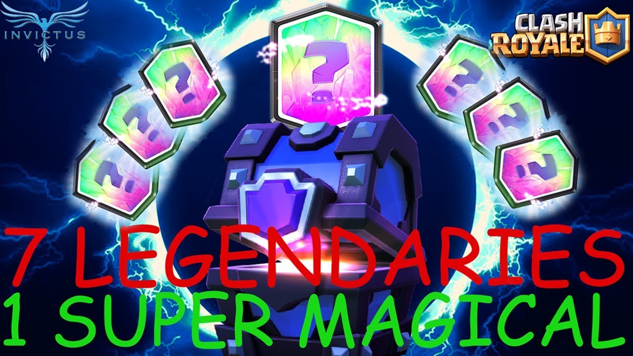 7 LEGENDARIES from a Super Magical Chest?! Clash Royale InvictusGR