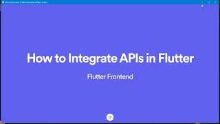 How to Integrate APIs in Flutter