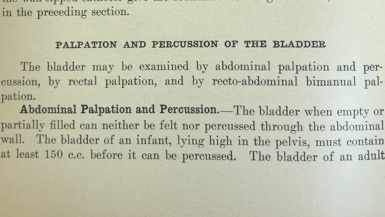 Chapter I (5) External Examination of the GU Tract Palpation and