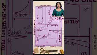 40 Size Nighty, 46 Size Blouse & Dhoti Pant Drafting Tutorial ✂️ #shorts #shortsfeed #youtubeshorts