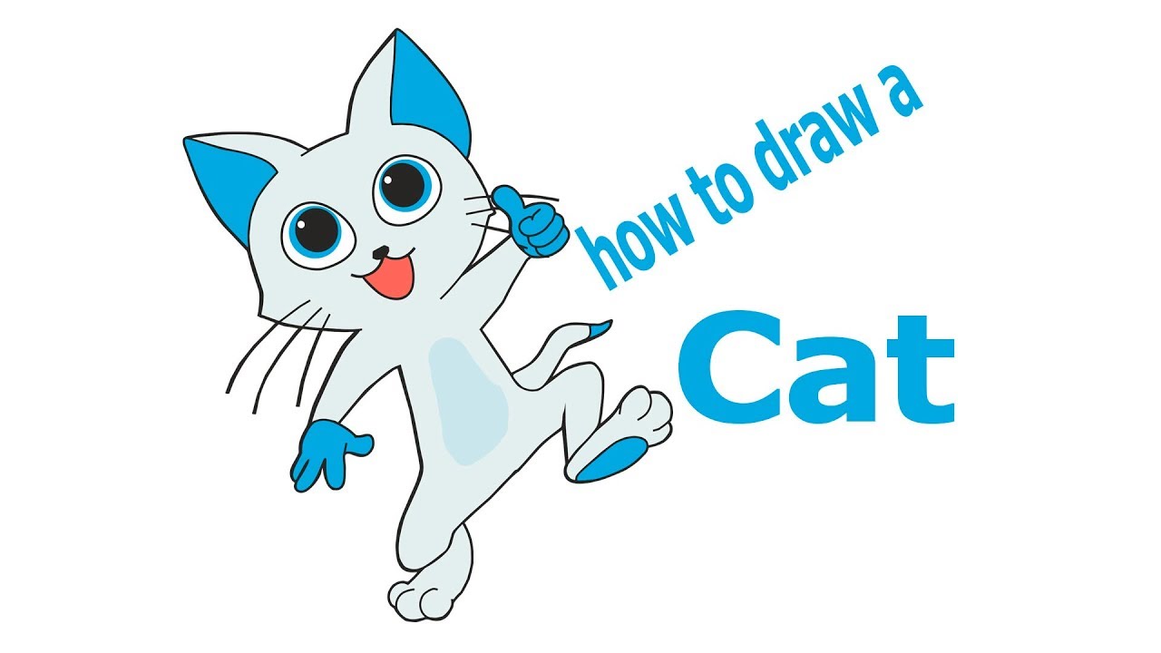 How to draw a Cat Easily Step by Step, Cat Drawing Lesson, #children, #YouTubeKids, - YouTube