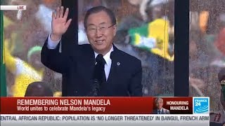 "South Africa has lost with Nelson Mandela a father, a mentor," says U.N. S-G Ban Ki-Moon