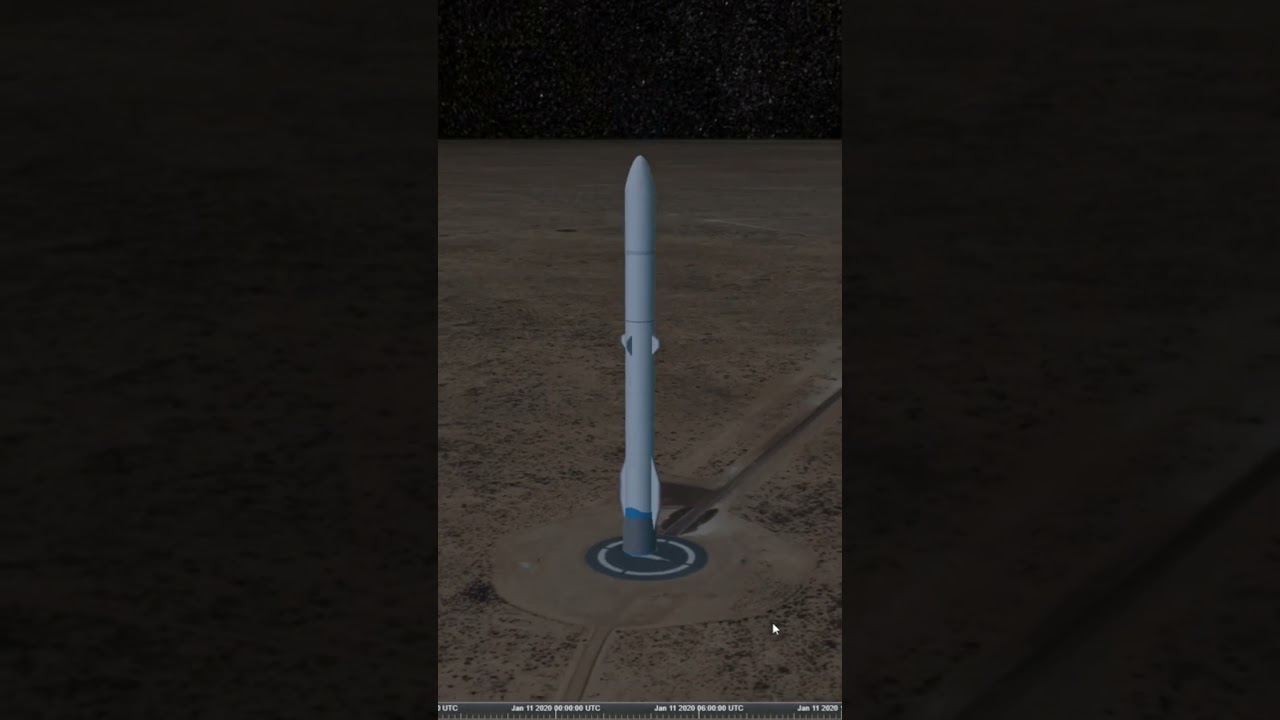 Rocket newglenn 3D simulation. 