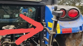 New Holland Workmaster 75 - exterior hitch adjustment lever - how it works