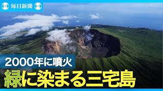 緑映える三宅島　2000年に噴火、雄山火山体験ツアーも