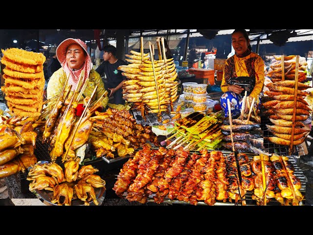 Countryside food tour compilation, massive Cambodian food supplies class=