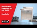 Vídeo: Mesa Mural con 2 Puertas Batientes 800x600x850 mm Desmontable ®Romux