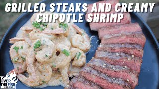 Grilled Steaks and Creamy Chipotle Shrimp Recipe (Full Version)