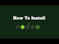 How To Install Nodejs On Mac