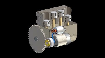 Engine StarterMotor Working Animation 3DDesigners #automobile#mechanism#engine #autocad3d#solidworks