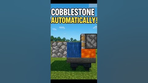 Minecraft Automatic Cobblestone Generator #shorts