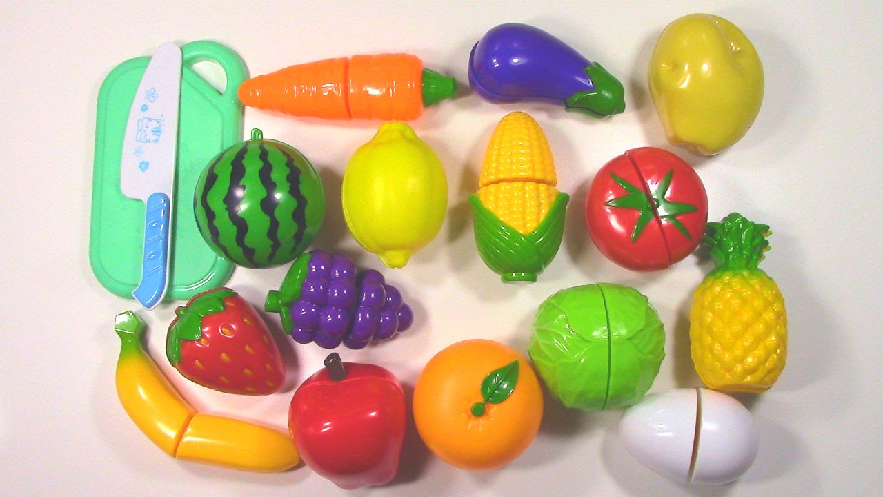 Velcro Toy Cutting Fruit Vegetable Plastic Foods and Learn Names YouTube