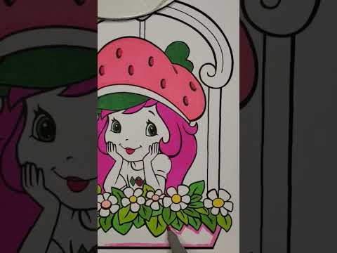 Strawberry Shortcake 🍰 Coloring  Page in Markers  #coloringchannel  #strawberryshortcake #kidsart