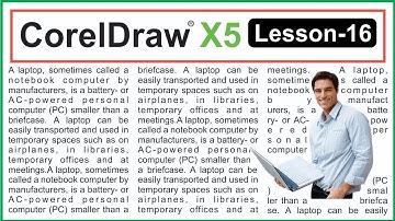 How to use wrap Tex in Coreldraw.. Learn Coreldraw in Hindi tutorial 16