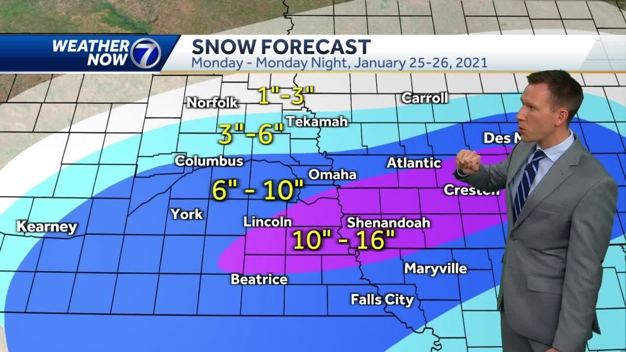 The latest snow totals and timing for Monday's winter storm - YouTube