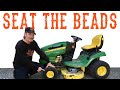 How To Seat The Beads on a New Riding Lawn Mower Tractor Tire - Video