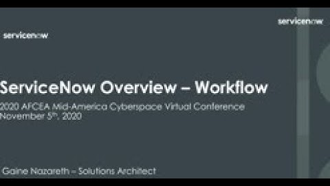 ServiceNow Overview   Workflow