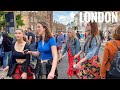 London Walking Tour, London Summer Walk, Tourists in London for the Platinum Jubilee [4K HDR]