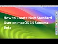 How to Create New Standard User on macOS 14 Sonoma Beta