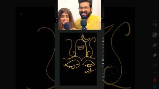 Lord Shivalinga drawing with sachet parampara beautiful song #shorts