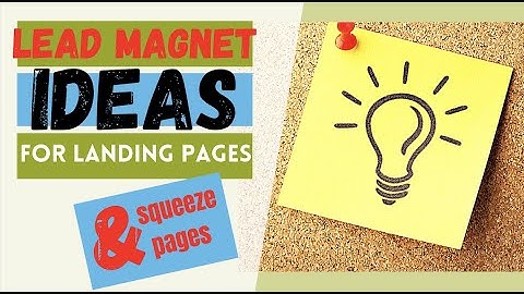 Lead Magnet Ideas For A Squeeze Page or Landing Page