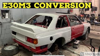 Mounting the e30m3 quarter panel!