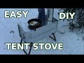 Make A Simple Cheap Tent Wood stove - Part 1