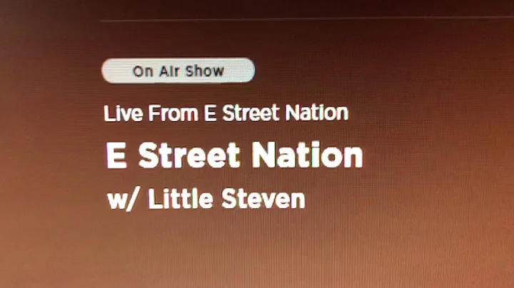 Steve Van Zandt Interview On E-Street Radio With J...