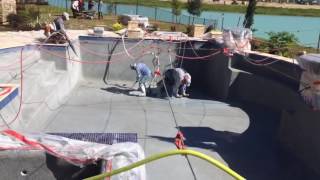 MMG Blue Granite Pebble Sheen Application