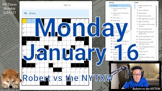 Monday 1/16/23 New York Times Crossword [0:10/2:02]  ||  PlusWord 239 [1:24]