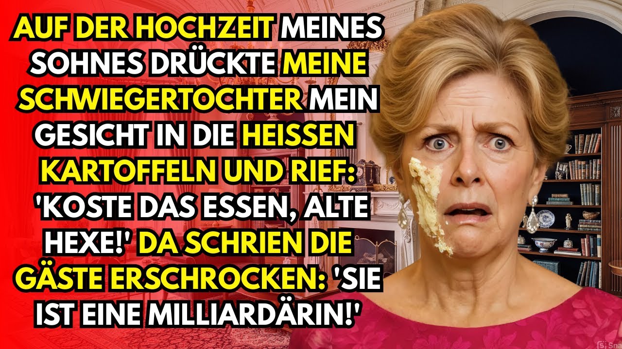Als meine Schwiegertochter mir mein Gesicht in den heißen Kartoffelbrei drückte, hörte ich nur das Lachen der Gäste und das Zischen der Soße. „Probier doch mal das Essen, du alte Hexe“, sagte sie...