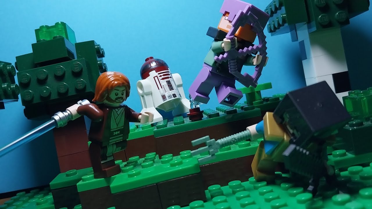 Obi-Wan vs Steve and Alex (a lego stop motion animation ...