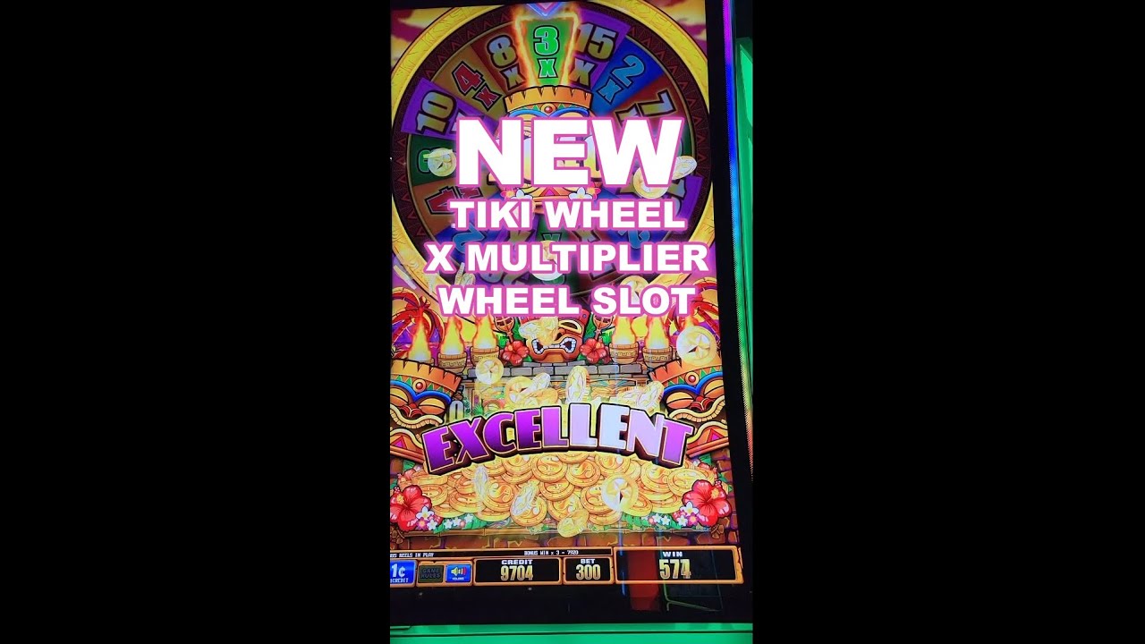 NEW X Multiplier Wheel Tiki Slot Machine Excellent Bonus Spin Win Max