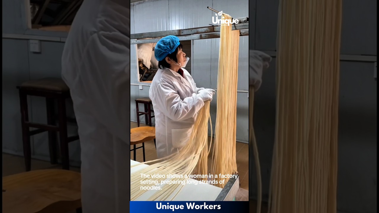 The intricate process of making noodles - The workers do their job perfectly || 