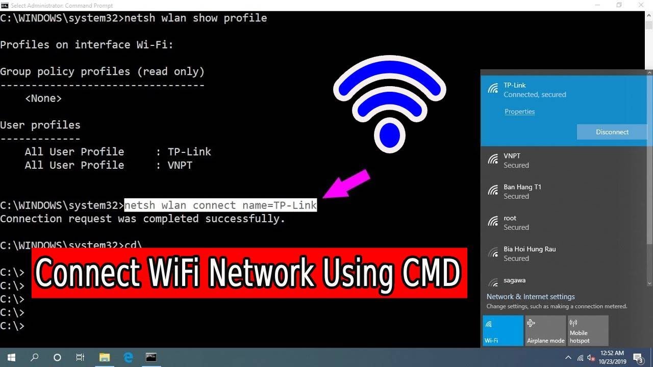 How To Connect WiFi Network Using Command Prompt. - YouTube