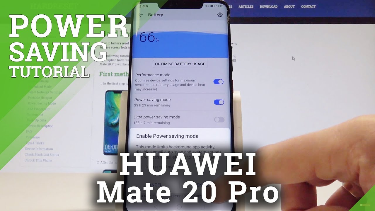 How To Enable Battery Saver On Huawei Mate 20 Pro Power Saving Mode Youtube