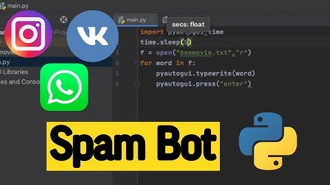 Как сделать спам бота на python