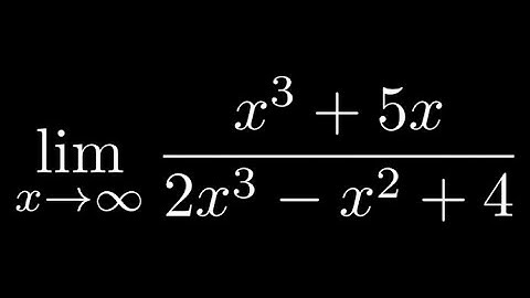 Limit of (x^3 + 5x)/(2x^3 - x^2 + 4) as x approches infinity